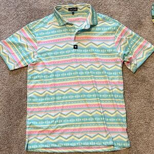 Bad Birdie Men's Vibrant Striped Polo